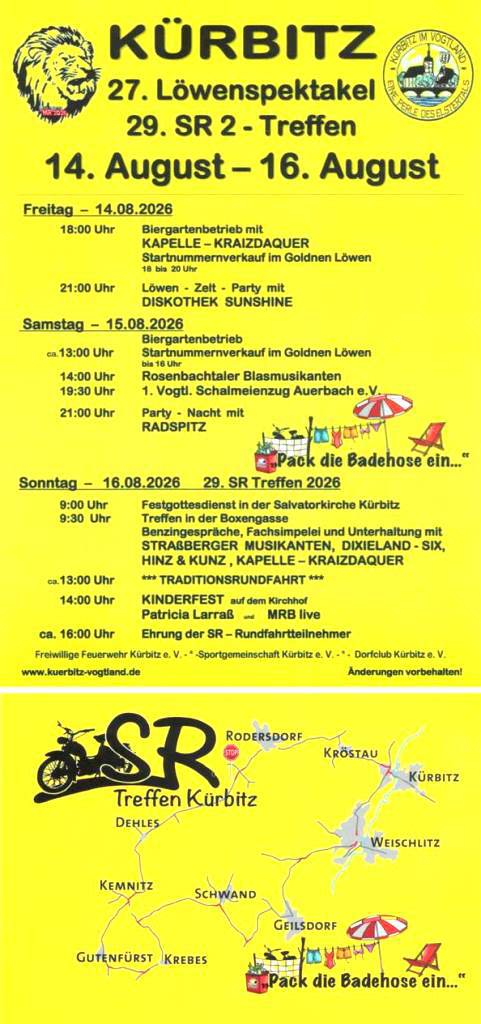 Löwenspektakel SR 2 Treffen Kürbitz